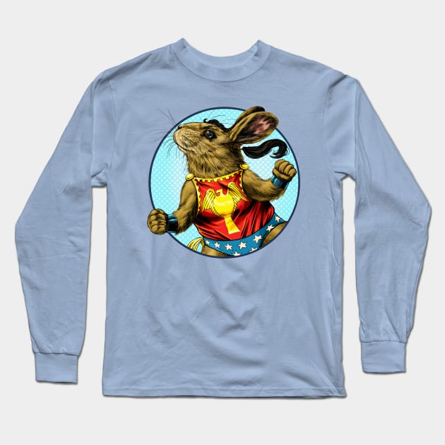 Golden Wonderbunny Long Sleeve T-Shirt by ThirteenthFloor